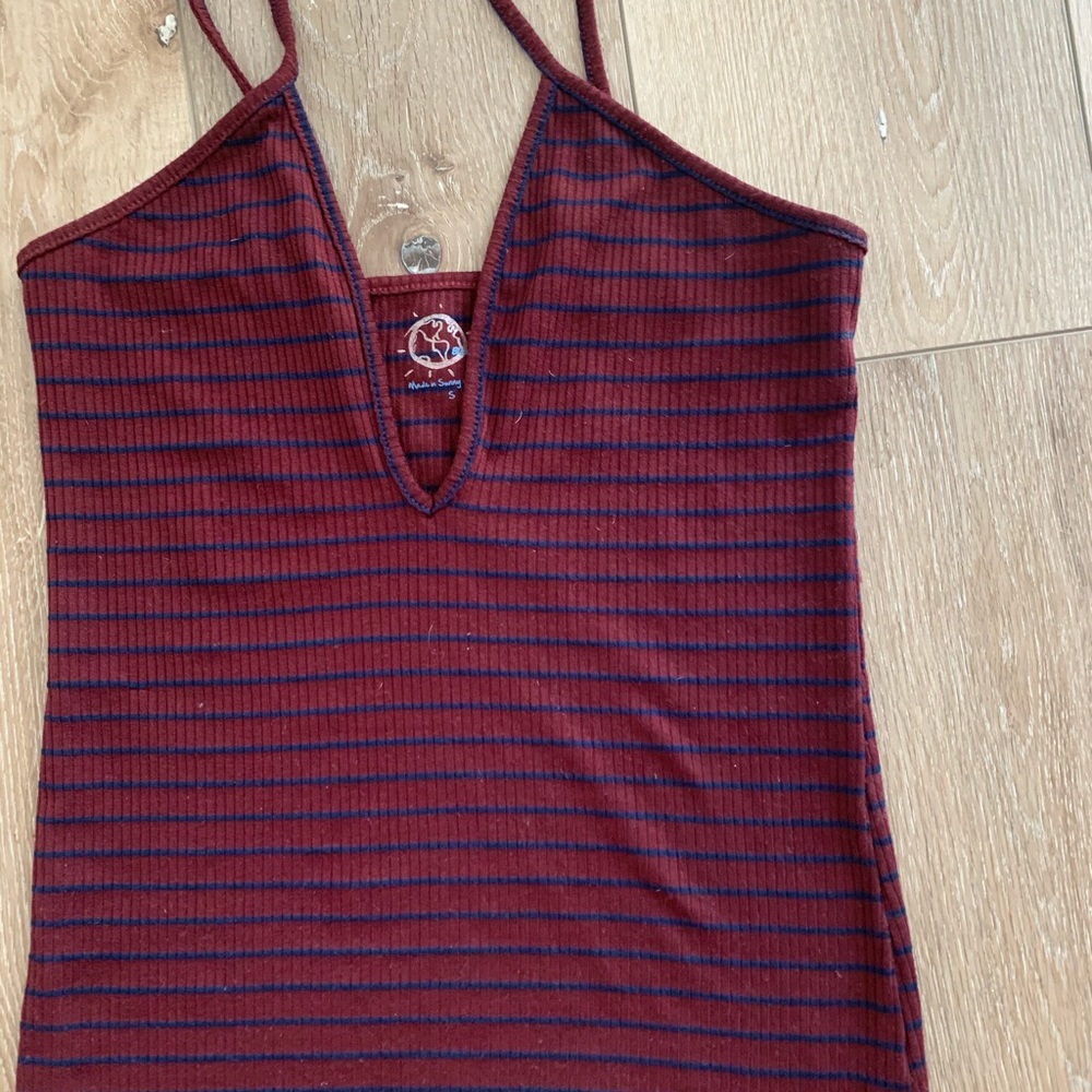 Blue Life Deep V Ribbed Tank - Size Small - Picture 3 of 4